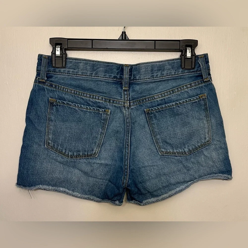 Old Navy Girls Distressed Jean Shorts with Peace Patch - Size 14